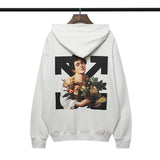 Anime Print Casual Hooded Sweater Plus Size Loose