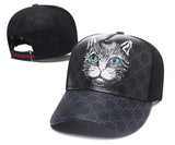 Wolf Print Cap Baseball Cap Men's Embroidered Spring Animal Mesh Cap