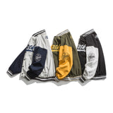 Varsity Jacket For Men Baseball Jackets Letter Splicing Loose Jacket Male