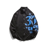 Men Shacket Long Sleeve Autumn Shirt Autumn Leisure Shirt Printed Loose Fashion Shirt