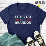 Let's Go Brandon T Shirt Letter Print Short-Sleeve T-shirt