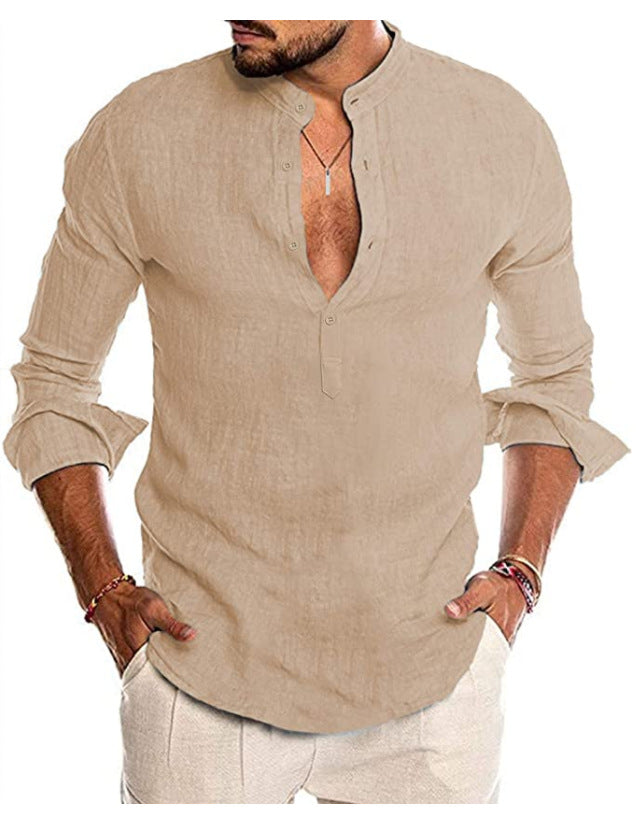 Maroon Colour Shirt Cardigan Stand Collar