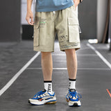 Mens Cargo Shorts Men's Summer Loose Fifth Pants Overalls Youth Straight Casual Letters