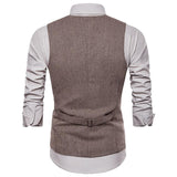 Tuxedo Vests Men Suit Vest Vest Men's Single Row Casual Vest Suit