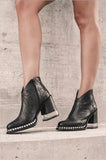 Coachella Ankle Boots Embroidery Fashion Boots Rivet Welt Crystal High Heel Boots