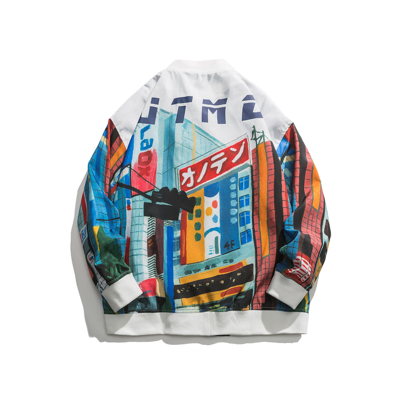 Men's Spring Large Size Sports Retro Pilot Jacket Men's Trendy Baseball Uniform Men's Workwear Jacket Men's Coat