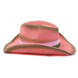 Wester Hats Western Cowboy Ethnic Style Pink Straw Hat Men and Women Beach Hat