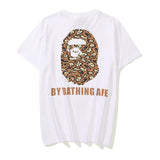 A Ape Print T Shirt Cartoon Round Neck Summer Printing Plus Size Short-Sleeved Casual T-shirt