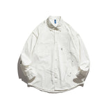 Men Shacket Long Sleeve Autumn Shirt Autumn Solid Color Printing Long Sleeve Shirt for Men