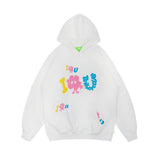 Men Fall Outfits Vintage Bear Embroidered Hooded Sweater Hip Hop Loose Couple Casual Jacket