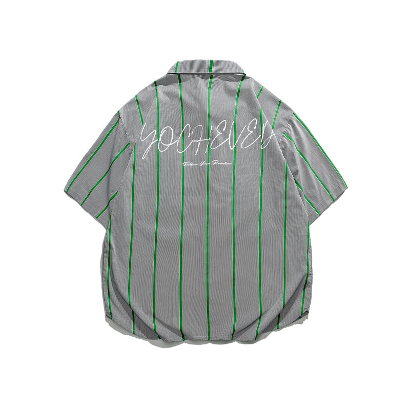 2022 Summer Man T Shirt Striped Shirt Loose