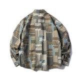 Men Shacket Long Sleeve Autumn Shirt Autumn Vertical Bar Plaid Loose Fashion Casual Shirt