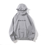 Men Fall Outfits Turtleneck Hooded Sweater Autumn and Winter Hoodie