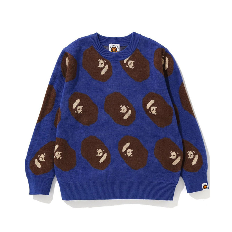 A Ape Print For Kids Sweatshirt Sweater Children 'S Clothing Ape Man Monkey Head Round Neck Cartoon Anime Pullover