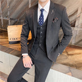 Mens Graduation Outfits Suit Men's Three-Piece Suit Men's Business Professional Formal Wear Best Man