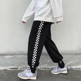 Men Pants Drawstring Ankle-Tied Casual Trousers