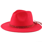 Fedora Hat British Autumn and Winter Top Hat Woolen Wool-like Felt Hat