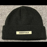 Women Beanies Autumn and Winter Skullcap Double Line Knitted Hat Woolen Cap