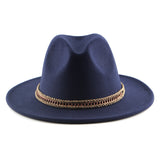 Fedora Hat British Gentleman Fedora Hat Men's and Women's Woolen Felt Top Hat