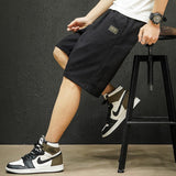 Mens Cargo Shorts Men's Summer Men's Casual Shorts Cotton Simple Solid Color Easy to Match Loose Straight Men's Shorts