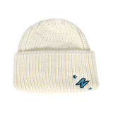 Mens Beanies Thickened Letter Embroidery Woolen Cap Women's Autumn and Winter Big Curled Brim Knitted Hat