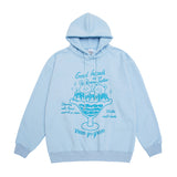 Mens Fall Outfits Cute Bear Printed Long Sleeve Hooded Sweater Loose