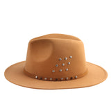 Fedora Hat British Style Top Hat Woolen Fabric Fur Felt Hat
