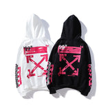 Autumn And Winter Off Rendering Graffiti Pink Arrow Men'S And Women'S Hoodie