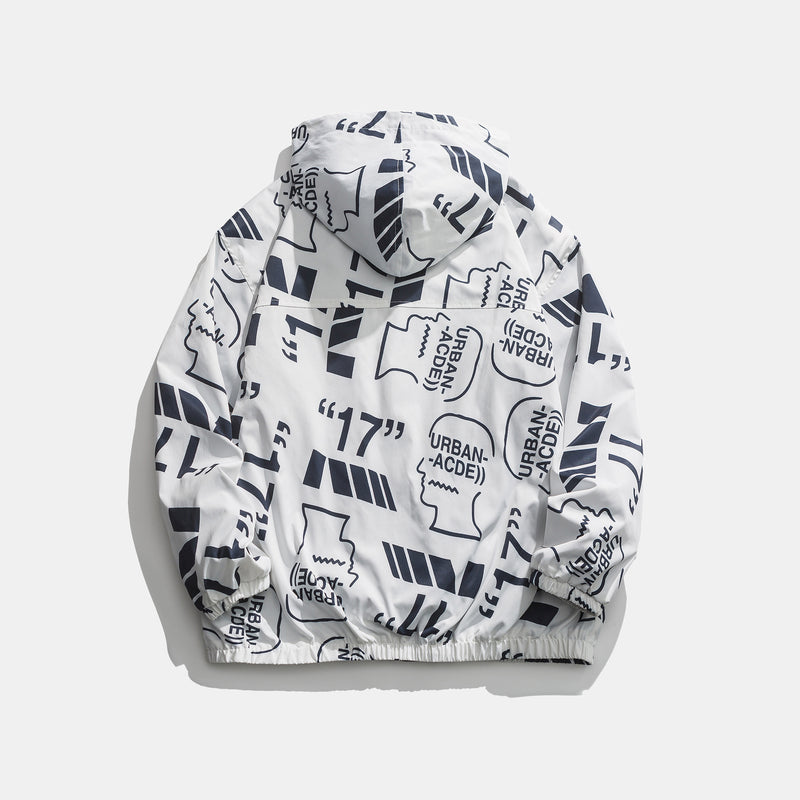 Men's Spring plus Size Retro Sports Hooded Jacket Men's Teen Jacket Neutral Fashion Brand Top Men Coat