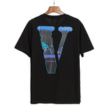 Vlone T shirt Pop Smoke Printed Letter Print Men's and Women's Casual Fashionable Short Sleeve