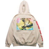 Kanye West Hoodie Master Little Girl Meets Ghost Printed Fleece Hoodie Hoodie Men
