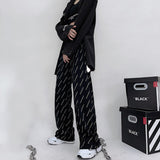 Harajuku Clothing Men Classic Retro Pants Straight Leg Pant Summer Print Loose Tappered Straight Track Pants Men's and Women's Casual Pants