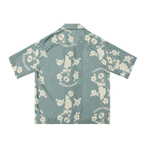 Men Shacket Long Sleeve Autumn Shirt Summer Casual Shirt Short Sleeve Lapel Loose Retro Printed T-shirt