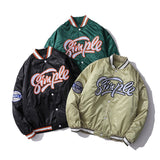 Men Fall Outfits Baseball Uniform Autumn and Winter Pilot Jacket Loose
