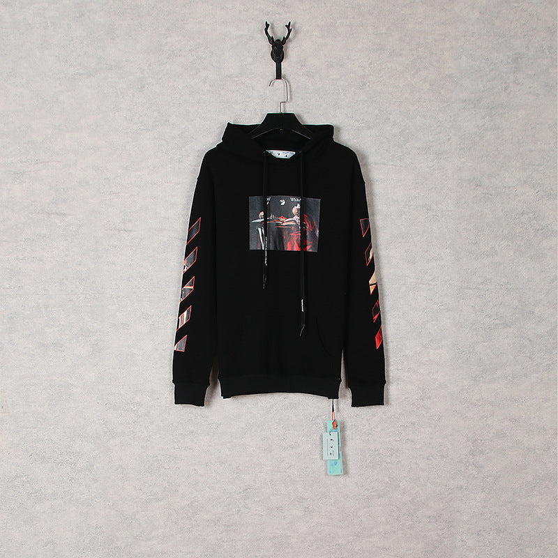 Autumn And Winter Caravaggio Oil Painting Pattern Printed Hoodie
