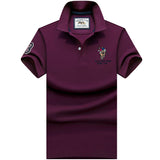 USPA Shirts Men's Short Sleeve T-shirt Polo Shirt Summer Lapels Loose Half Sleeve