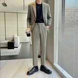 Men Suit Two-Piece Set with One Button