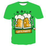 Saint Patrick's Day Closing Short-Sleeved T-shirt 3D Printed T-shirt Men Casual Short-Sleeved Top