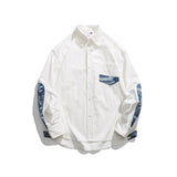 Men Shacket Long Sleeve Autumn Shirt Autumn Fashion Youth Lapel Shirt Loose Long Sleeve Shirt