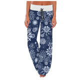 Wide Leg Floral Print Pants Loose Print Pocket Yoga Wide Leg Sports Trousers
