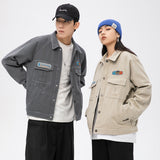 Spring Japanese Lapel Denim Jacket Men's Workwear Broken Large Size Sports Jacket Jacket Trendy Men Jacket