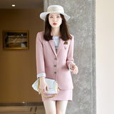 Women Pants Suit Uniform Designs Formal Style Office Lady Bussiness Attire Spring and Autumn Loose British Style Professional Tailored Suit Suit
