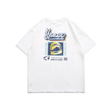 Men T Shirt Summer Casual Tops Men's Clothes Summer Wear Retro Men's round Neck Short Sleeve Beautiful Casual Helmet Printed T-shirt Fashion