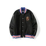 A Ape Print Jacket Men's and Women's Youth Fashion Street Baseball Jacket Jacket