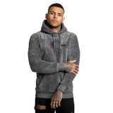 Gyms Fitness Mens Sports Hoodie Bodybuilding Workout Jogging Men′s Athletic Sweatshirts Autumn and Winter Thickening Sweater Hooded Pullover Double-Sided Velvet