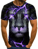 3D T Shirt Printed Lion Tiger