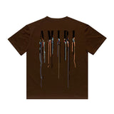 Amiri T Shirt Color Ink Splash Paint Colorful Casual Round Neck