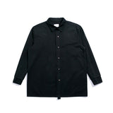 Men Shacket Long Sleeve Autumn Shirt Autumn Shirt Solid Color Simple Retro Workwear Shirt Men