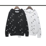 Autumn And Winter Printed Hooded Loose Long Sleeves Sweater