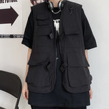 Harajuku Clothing Men's Casual Shirts Summer Workwear Male Cardigan Top